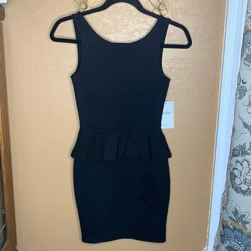 ZARA  Trafaluco Collection Black Peplum Bodycon Dress Size XS