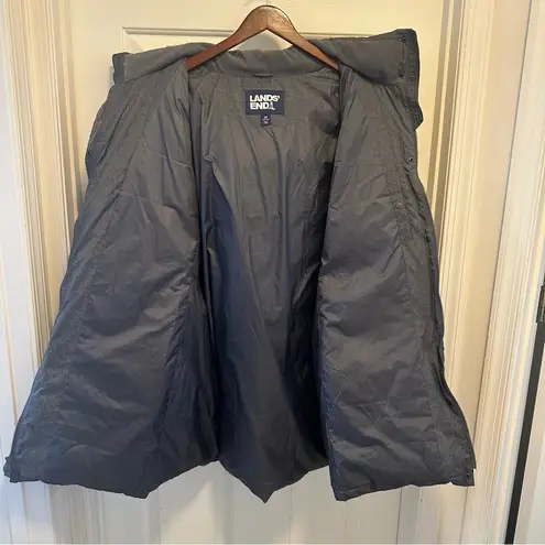 Land’s End Women's Down Winter Dark Stone Heather Gray Coat Jacket Size 3x
