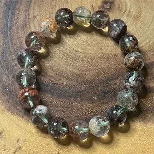 Garden Quartz high quality 10mm 7.5” beaded stretch bracelet new crystal beads h Green