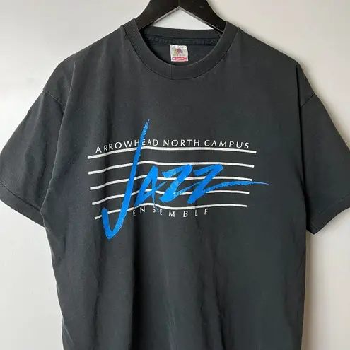 1996 Vintage 90s Arrowhead North Campus Jazz T Shirt Black XL Extra Large USA