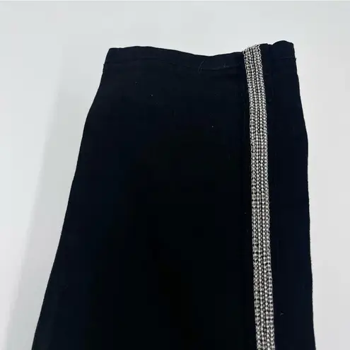 Elan High Rise Skinny Jeans with Beaded Detail Black and Silver S