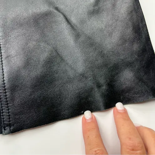 Hugo Buscati Faded Black Leather Pant Womens Size 4 Lined Pockets Zipper *FLAWS - Image 10