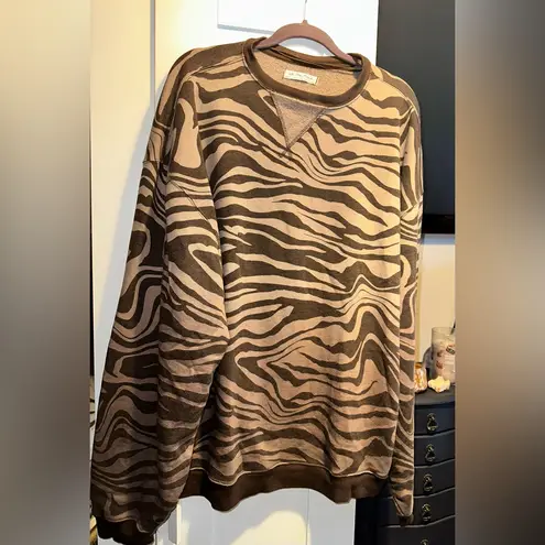 We The Free NWOT Free People  Classic Printed Oversized Crewneck