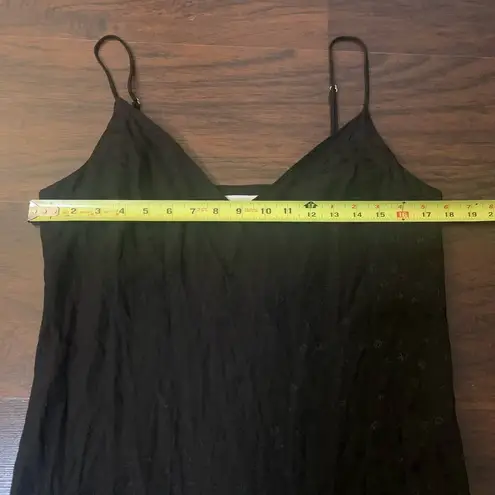 Isalis black small floral print sleeveless mini shift dress size M