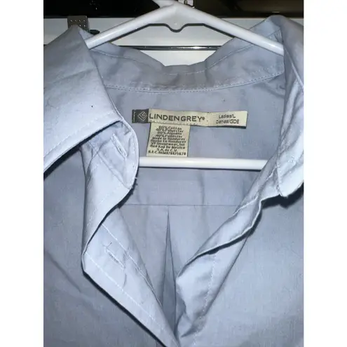Lindengray Blue Button Up Dress Shirt Size Large