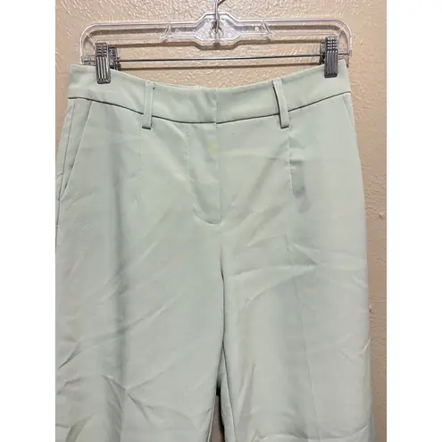 Avec Les Filles Green Cropped Wide Leg Career Dress Pants Womens Size 4