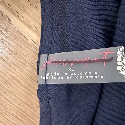 Free People Movement She’s A Maniac One piece Jumpsuit blue NWOT Size XL