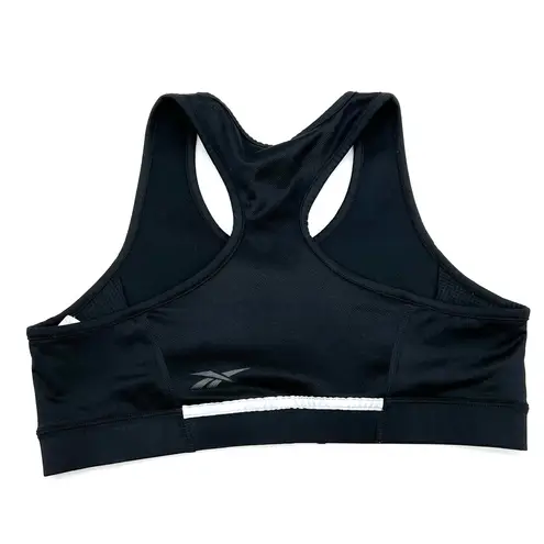 Reebok  Play Dry Womens L Sports Bra Racerback Activewear Black Quick Dry