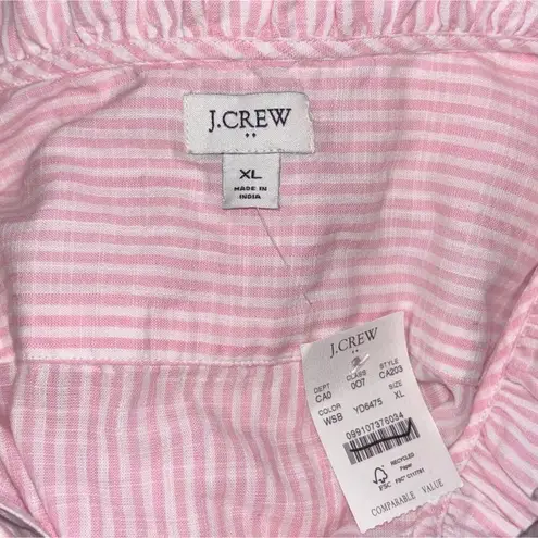 J.Crew Womens Striped ruffle front flutter