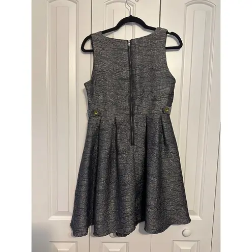 YA Los Angeles Womens Sleeveless Textured Dress M Gray