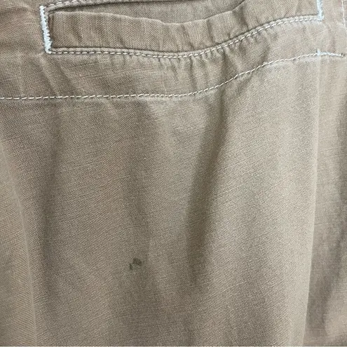 prAna  Pants Cargo Cropped‎ Brown Women Size Medium Drawstring Preloved Hiking