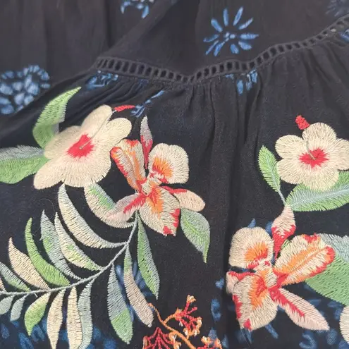 Johnny Was heavily embroidered Annia Off The Shoulder Cover Up/ Dress NWT