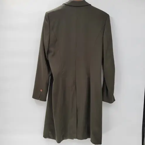 Mixit Longline Jacket Womens 12 Tall Green Stretch Notch Lapel Back Slit Career