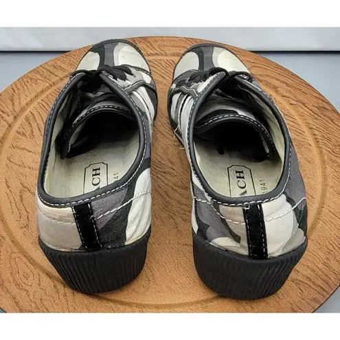 Coach  Nia Wedge Sneakers Women’s 7.5 Silk Patch Logo Brown Pink