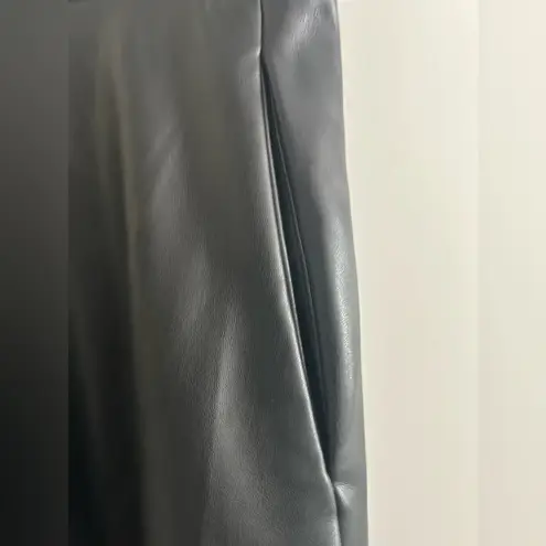 En Saison Dawn Black Asymmetric Faux Leather Skirt Size S