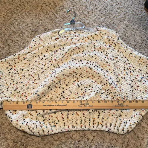 Ee:some Confetti Cable Knit Sweater Womens S/M Ivory Chunky Colorful Size undefined