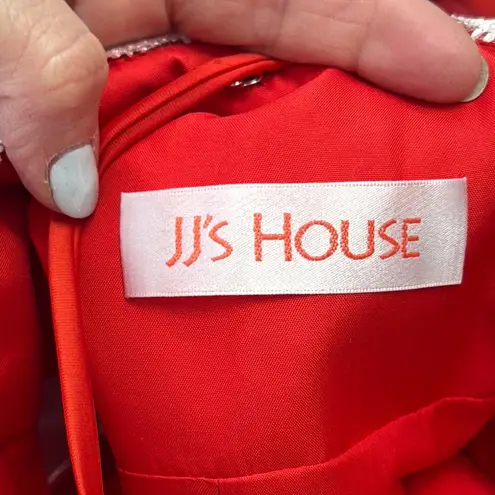 JJ's House Evening Gown Prom Strap Strapless Princess Neck Sequin Lace Cutout 4