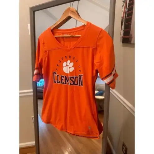 Clemson‎ Russell Short Sleeve Shirt Large Orange