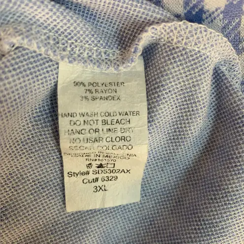 Sugar Fox Garden Picnic Gingham Dress. size 3X Blue