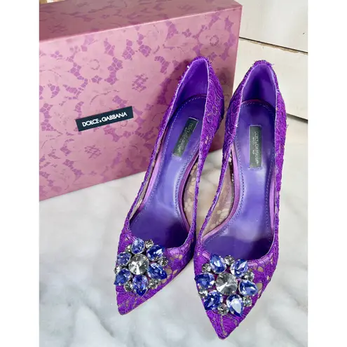 Dolce & Gabbana 'Bellucci' Lace & Crystal Pumps