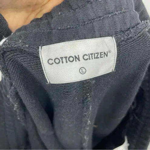 Cotton Citizen  Black Front Seam Ankle Zipper Sweatpants