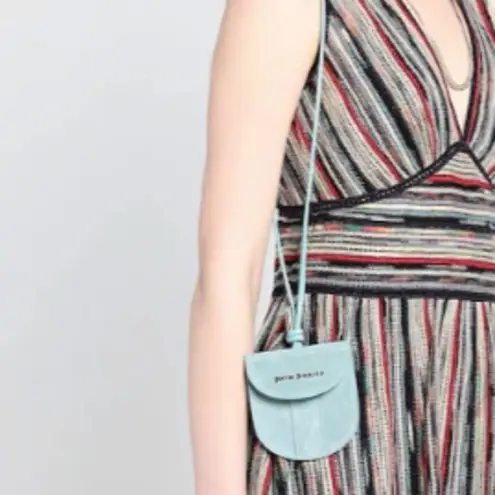 Palm Angels Palm Angles small suede cross body bag turquoise