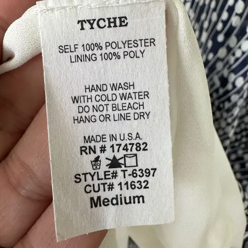 Tyche Starlet Print Oversized Caftan Batwing Chic Front Ruched Hemline Top M