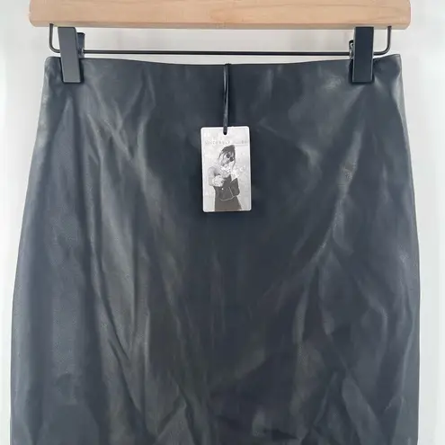 Sincerely Jules Skirt Size Small Faux Leather Black NWT Pencil Vegan Mob Wife