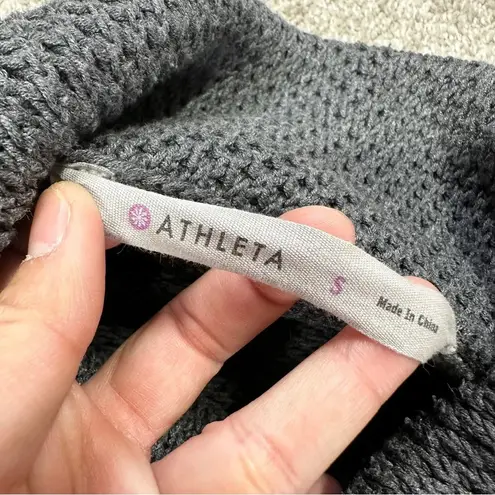 Athleta  Breckenridge Turtleneck Knit Sweater Pullover Longsleeve Charcoal Gray S