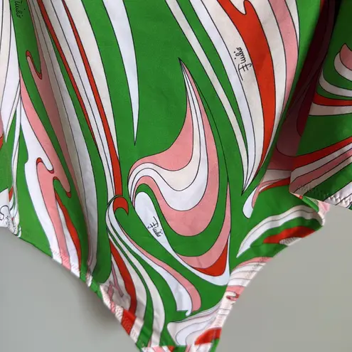 Emilio Pucci NEW Vortici-print swimsuit 46
