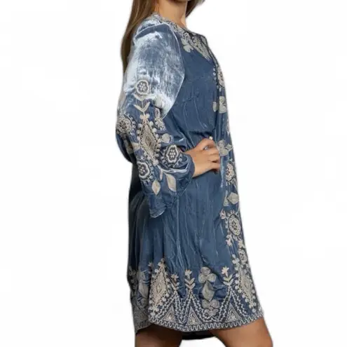 Johnny Was Liona heavily embroidered velvet dress NWT