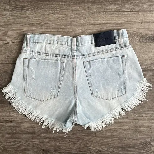 One Teaspoon Free People x  Rollers Shorts Size 27 Low Waist Long Rise Retro 90s