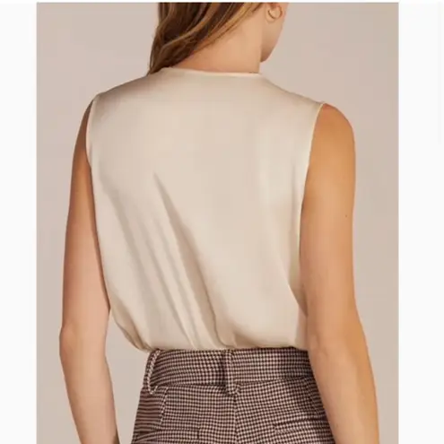 NWT Favorite Daughter The Sleeveless Date Blouse Bodysuit Champagne Cream Sz L Size L