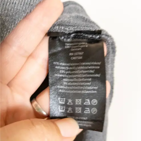 MASAI Copenhagen Grey Knit Viscose Stina Midi Skirt Elastic Waist Women's Small Gray