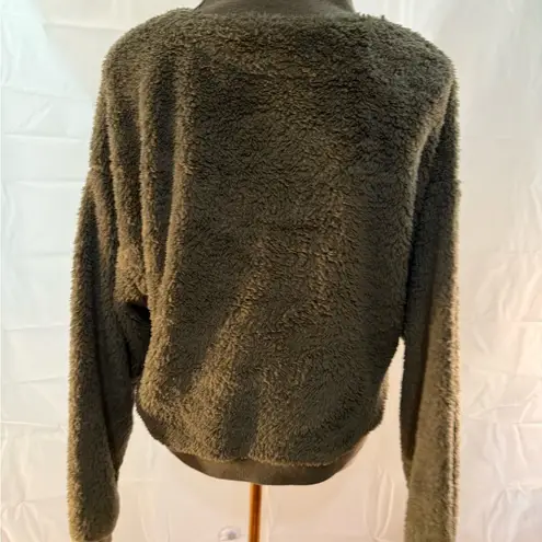 Southern Marsh  Cozy Olive Green Fleece Sweater