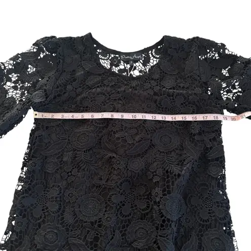Pretty Angel  Black Lace Overlay Mini Dress Womens Small Delicate Whimsygoth NWT