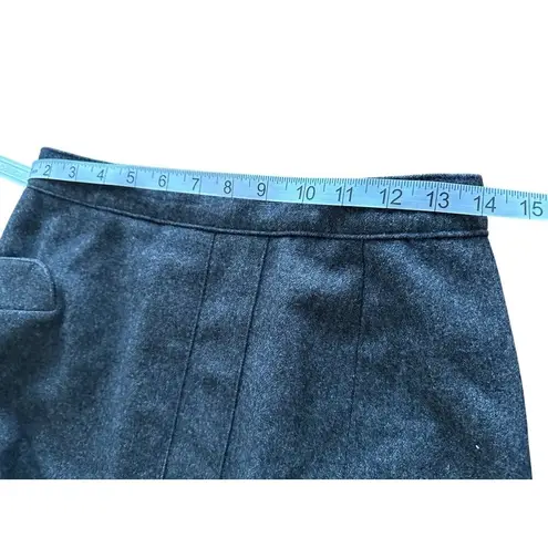 Vintage Hunters Run Wool Skirt Gray Midi Long Dark Academia 80s Minimalist 28 Size undefined