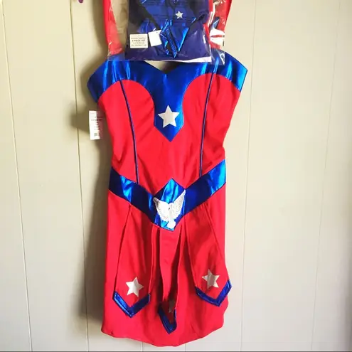 HALLOWEEN AMERICAN SUPER HERO 4pc Halloween Cosplay Costume S Red