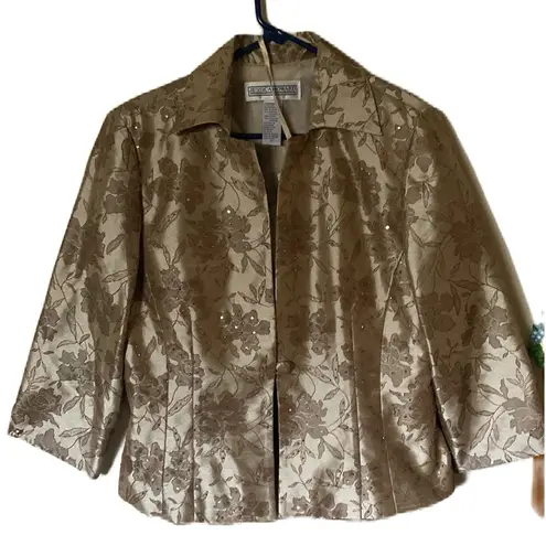 Jessica Howard | 2 PC SUIT | LONG DRESS WITH HIP JACKET WITH RHINESTONES