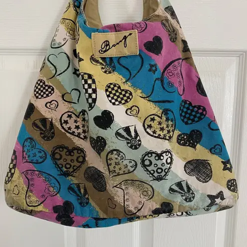 Bongo Chunky Large Y2K Heart Tote Bag 