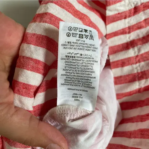 Boden 100% Linen striped Pink and White Women's Shorts Size 6