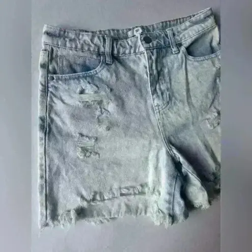 BP . Women’s Blue Jean Cut Off Decon Wash Pants High Rise Denim Shorts‎ Size 28