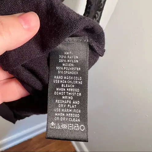 August Silk Mock Neck Sweater Sheer Sleeve