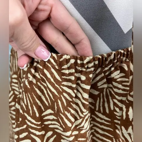 House of Harlow Linen Brown Palm Mini Dress - Size S