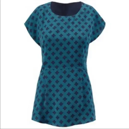 CAbi 4/$25  Blue Peplum Foulard Top Style #3274 Sz XS