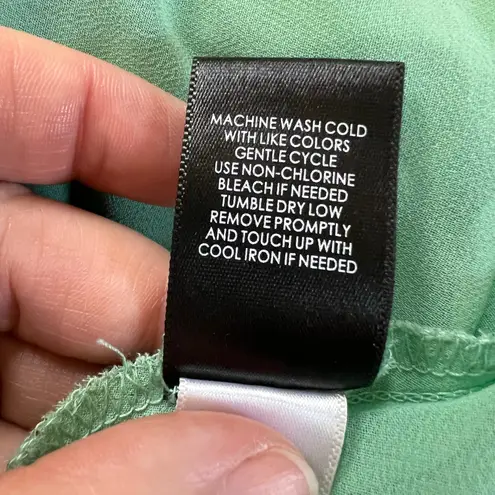 Torrid  Womens Tank Top Blouse Strappy Layered Chiffon V Neck Soft Mint Green 2