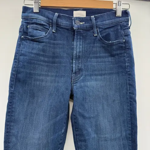 Mother Stunner Step Fray Ankle Jeans Women’s Size 26 Cross Your Fingers Zip Hem Blue