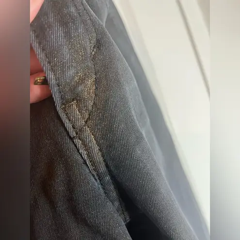 Levi's Stretchy Legging Jeans Metallic Gold Glitter Black Denim Grunge Sz 11/30