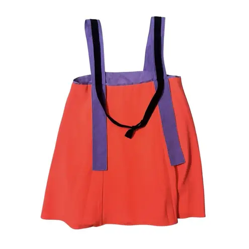 Roksanda Blossom Sleeveless Top Orange Black 2 Tank Bright Festival Futuristic