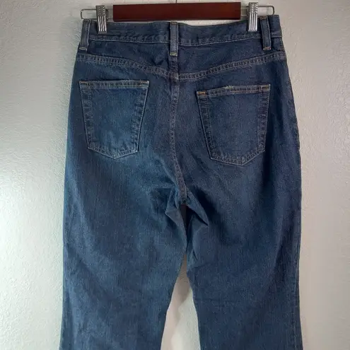 LL Bean 30x30 6 Women's Cotton Denim Plain Pocket Straight Stone Washed Jeans Blue Size 30